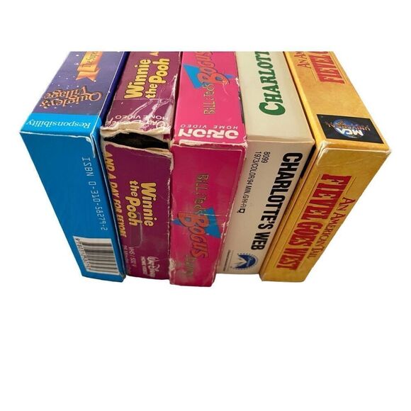 Lot Of 5 Vintage Kids VHS Tapes Winnie The Pooh Charlotte’s Web Movies 70s 80s 9 - Picture 4 of 6